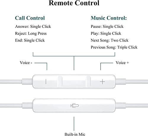 2 חבילות אוזניות אוזניות אפל מחוברות עם מחבר ברק [Apple MFI Certified] אוזניות אייפון תואמות לאייפון